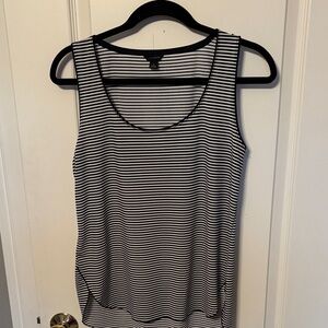 Ann Taylor Monochrome Striped Tank Top